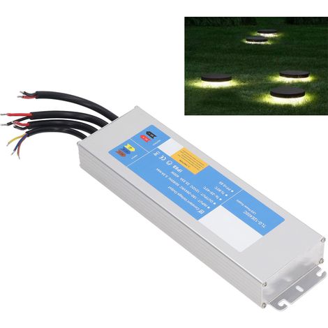 Alimentation LED étanche IP68 400 W, transformateur convertisseur basse tension adapté aux éclairages LED intérieurs et extérieurs, entrée 180-264 V CA, sortie 12 V CC (1/5)
