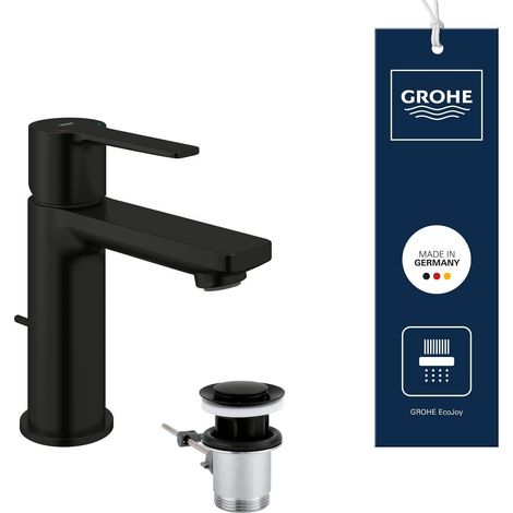 Grohe Lineare New - Mitigeur de lavabo avec bonde, noir mat 321092431