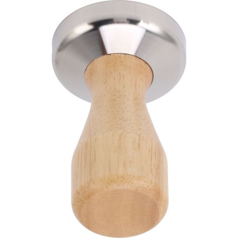 Tasseur à café en acier inoxydable 304, presse-grains avec manche en bois, 51 mm, pour la maison et les cafés. (1/5)