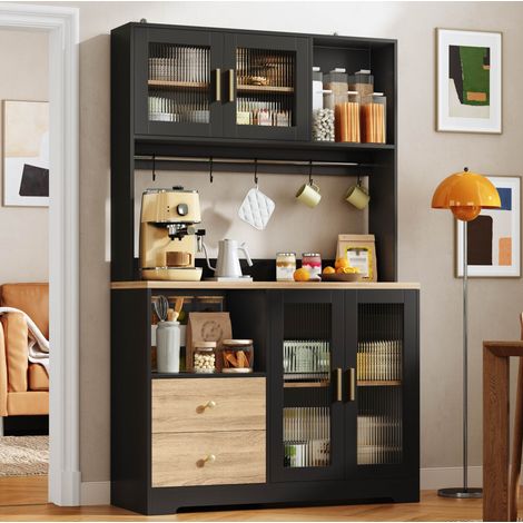 Mobile cucina con LED e presa MDF 110x40x178 cm OKMYHOME (1/5)