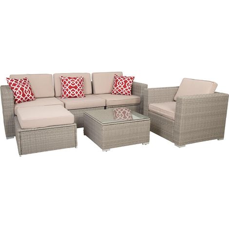 Set mesa , sofá, sillón y reposapiés (1/5)
