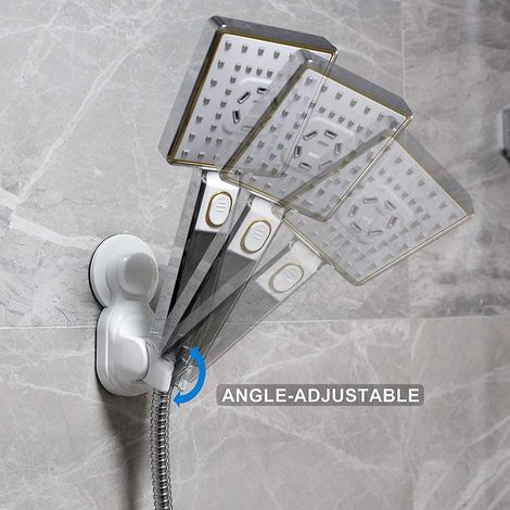 Verstellbare Duschhalterung mit Saugnapf – kein Bohren erforderlich, verstellbare Duschhalterung mit Saugnapf, Badezimmer-Wandhalterung mit Saugnapf (1/2)