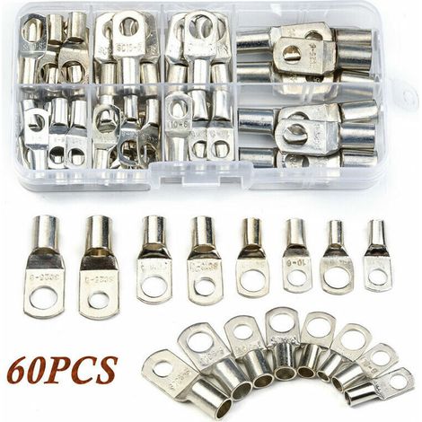60 Stück Crimp-/Lötverbinder für elektrische Drähte aus verzinntem Kupfer, verzinnt für 6 m², 8 m², 10 m², 16 m², 25 mm² (1/5)