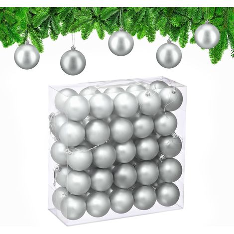 Juego de 50 bolas navideñas mate para árbol de Navidad (1/5)