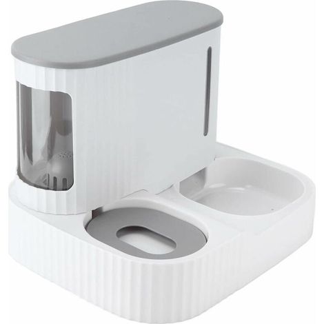Distributeur de croquettes et d'eau pour chat et chien – Capacité 0,85 L nourriture et 3 L eau – Plastique durable et non toxique – Nettoyage facile (1/5)