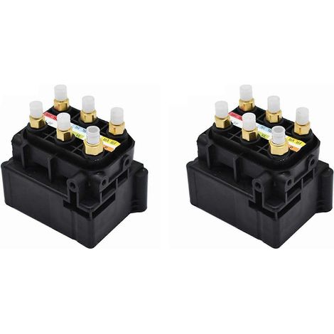Bloc de 2 électrovannes d'alimentation de suspension pneumatique, Mercedes W221 W164 GL X164 W251 A2123200358 A2513200058 1643201204 (1/5)