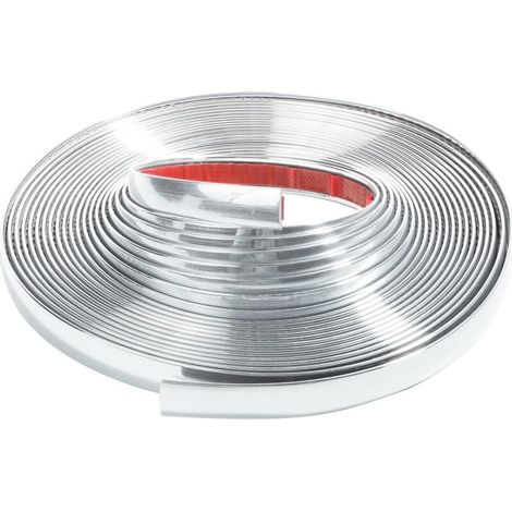 Selbstklebende Chromzierleiste, Chrom-Autozierleiste, universelle dekorative Klebe-Stoßstangen- und Türzierleiste (12 mm, 5 m)