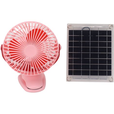 10er-Pack 10-W-monokristalline Silizium-Solarventilatoren mit doppelter Rotation, bürstenlos, tragbares Solarpanel für Wohnmobil, Reisen, Haustiere, Rosa (1/5)