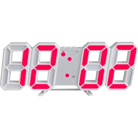 Réveil numérique 3D intelligent, horloge murale numérique, réveil électronique LED, cadeau (1/5)