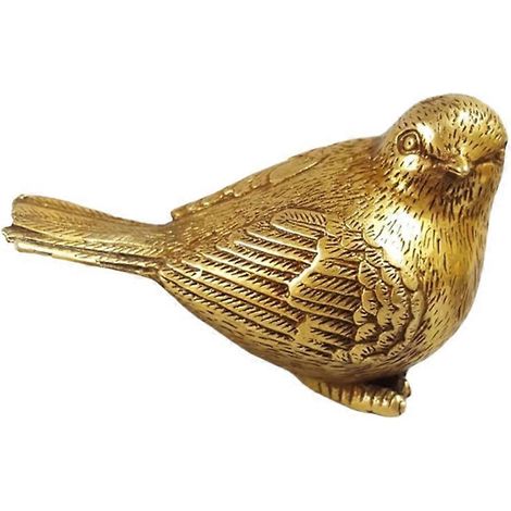 Statue d'oiseau mignon en laiton, statue de moineau en cuivre, sculpture artisanale, décoration de bureau, collection cadeau, 1 pièce (1/5)