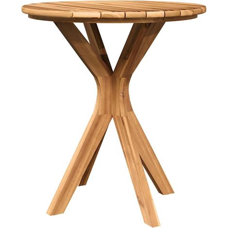 Table de jardin,Table bistrot Marron 70 x 70 x 75 cm Bois de teck solide CFW24724 (1/5)