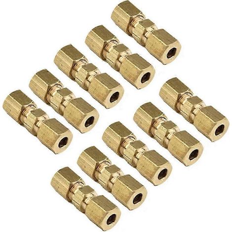 Lot de 10 raccords de conduite de frein sans évasement, 4,75 mm (3/16"). Raccords utiles pour conduites de frein. (1/5)