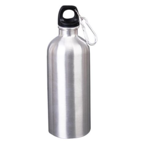 BORRACCIA IN ALLUMINIO 750ml CON MOSCHETTONE PORTATILE SPORT FITNESS ACQUA