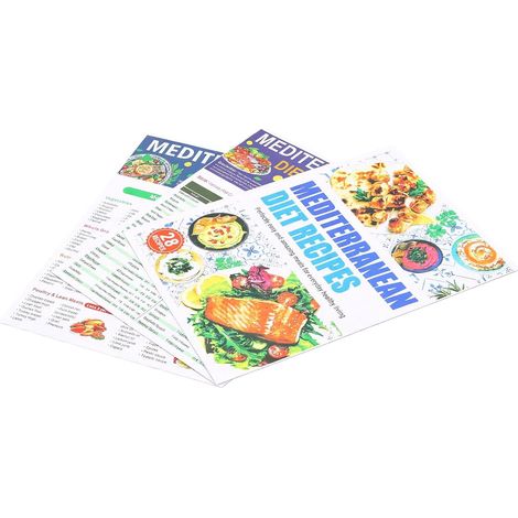 9 Pièces Tableau de Liste D'Aliments Méditerranéens, Guide de Plan (1/5)