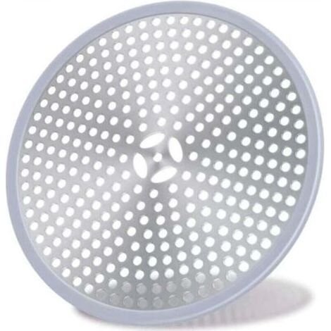 Drain de Douche, Filtre de Cheveux, Filtre pour bonde de Douche, Grille Douche Anti Cheveux, Couverture de Drain Filtre à Évier, Attrape-Cheveux Douche Drain - Acier Inoxydable Argent et Silicone (1/4)