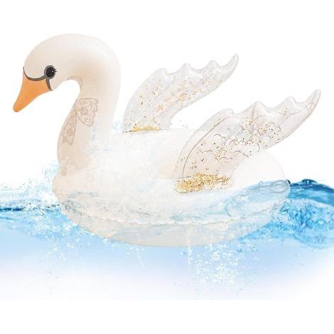 Flotteur De Piscine Gonflable en Forme De Cygne pour, Jouet avec Bouée gonflable amusante en forme de cygne pour les . Jouet aquatique en PVC robuste, parfait pour les fêtes au bord d (1/4)