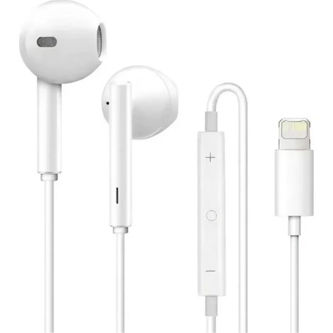 Casque Bluetooth Lightning pour iPhone – Écouteurs mains libres filaires et sans fil, blanc avec éclairage LED (1/5)