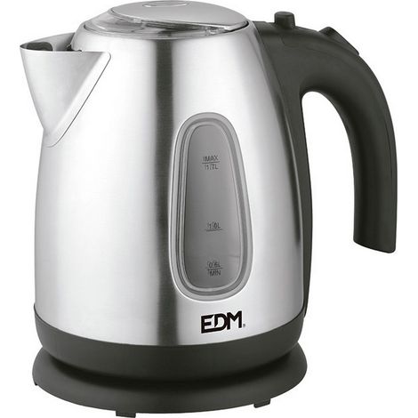 Bollitore EDM 07656 Kettle Nero Acciaio inossidabile 2200 W 1,7 L (1/5)