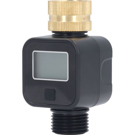 Débitmètre d'eau 3/4 pouce filetage automatique numérique pour arrosage de jardin (1/5)