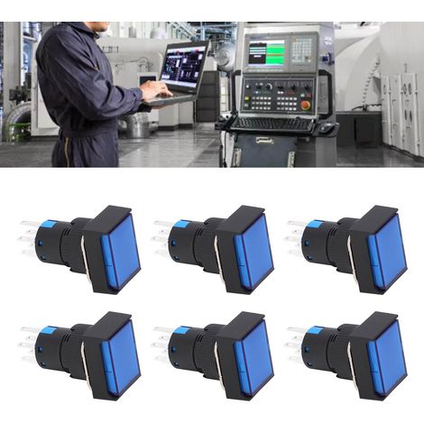 AC/DC 12V Drucktaster mit Selbstverriegelungsfunktion BEM-LA16-22DS-JB (1/5)