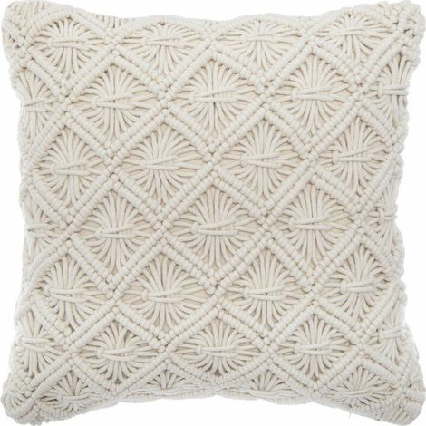 Coussin design ethnique macramé Eté Indien (1/4)