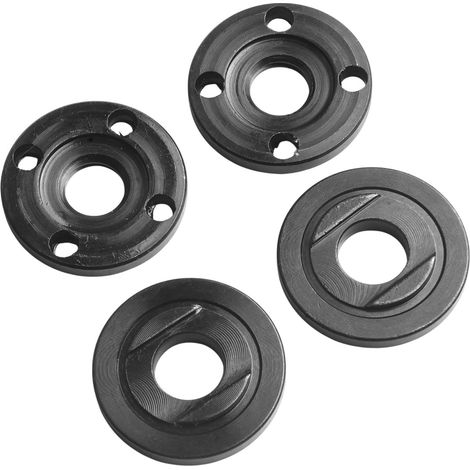 Lot de 4 brides de serrage métal - Pour meuleuse d'angle M14 - Fixation disque 125-230mm - Acier robuste noir (1/5)
