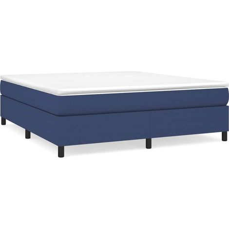 Maison Exclusive - Boxspringbettgestell Blau 160x200 cm Stoff (1/5)