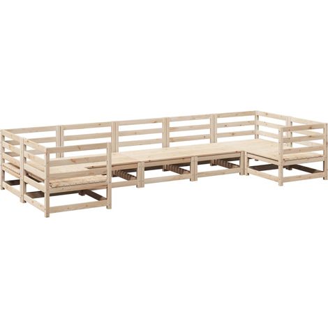 Maison Exclusive - 7-tlg. Garten-Sofagarnitur Massivholz Kiefer