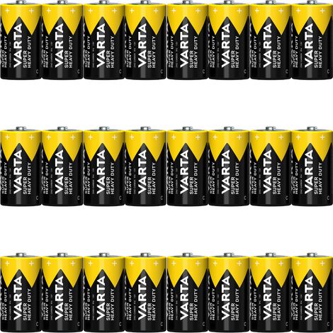 Batería Varta SHD C de zinc-carbono R14 para radio despertador, 2 unidades x 12 (1/3)