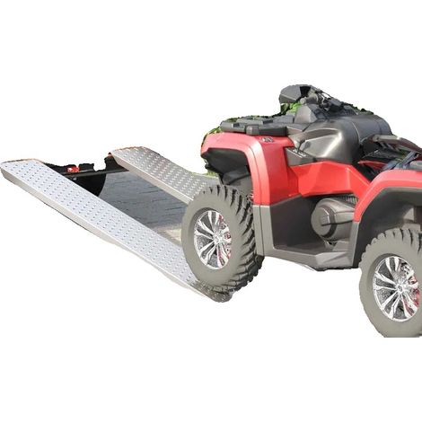 Rampe de chargement, capacité de 200 kg, acier galvanisé durable, Argent (1/2)