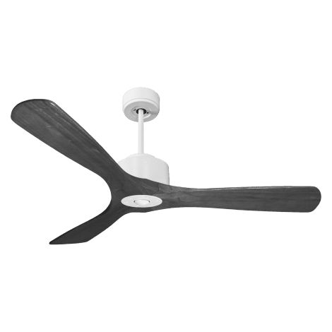 Modulo Regular Ring - Super destratificateur et ventilateur DC 132 cm Blanc pales bois noir sans Lumière  25 à 40 m² (1/5)