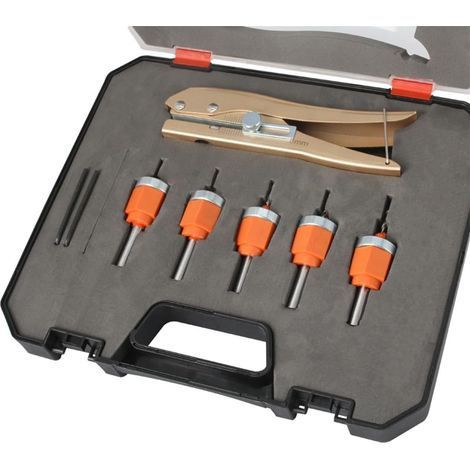 Heavy-duty 8mm countersunk drill bit set, portable tool for edge and metal punching