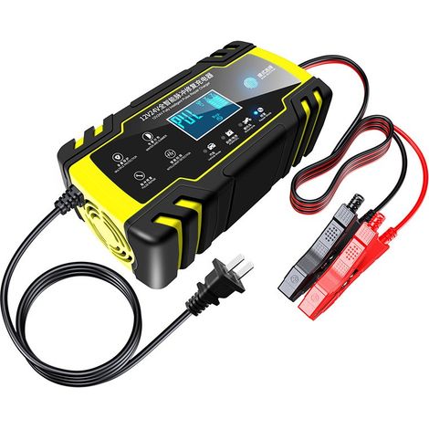 Chargeur de batterie intelligent 12 V/24 V 8 A 150 Ah, écran tactile, pour voiture et moto (1/5)