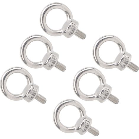 Lot de 10 boulons à œillet de levage M6 en acier inoxydable 304 - Accessoires de fixation (1/5)