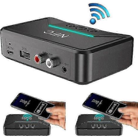 Émetteur et récepteur Bluetooth 5.0 sans fil, interface RCA NFC, AUX, adaptateur audio USB