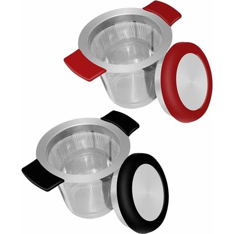 Green Mobility-Infuseur à thé en acier inoxydable 18/8, grande capacité et doubles poignées, ensemble de 2 passoires à thé Sourceton en vrac pour théières suspendues, tasses à thé (1/5)