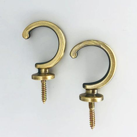 Sujetadores de cortina metálicos de estilo vintage, perfectos para colgar cortinas, sombreros, ropa, llaves o bolsos (juego de 4 piezas). (1/4)