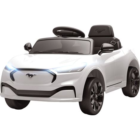 Auto elettrica per bambini 92 x 55 x 44 cm telecomando e modalità autonoma sospensioni posteriori musica moderna in PP bianco 210000660