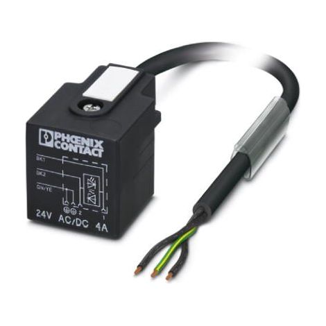 Câble d'actionneur Phoenix Contact, DIN 43650 forme A Femelle pré-câblé, 3m ( Prix pour 1 ) (1/2)