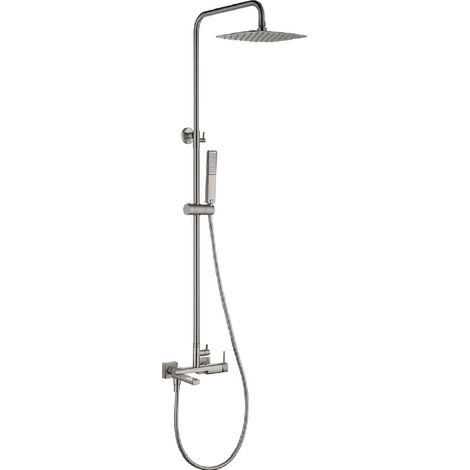 Conjunto bañera monomando Firenze níquel cepillado [ IMEX® ]