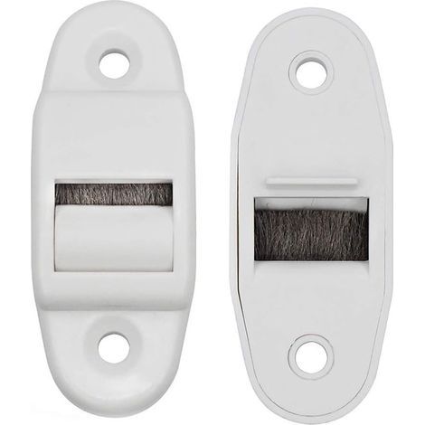 5-teiliges Rollladen-Gurtführungsset mit Bürstendichtung und Führungsrolle, bis zu 24 mm breit, 45 mm Lochabstand (1/5)