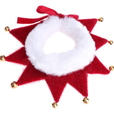 Collar navideño ajustable para mascotas con bufanda, apto para perros, gatos, cachorros y gatitos (talla XL, 8 cascabeles). (1/5)