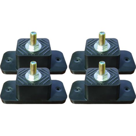 Amortisseur de climatiseur - Support de montage pour climatiseur extérieur à condensateur mini-split, 4 pièces - Hauteur 4 cm