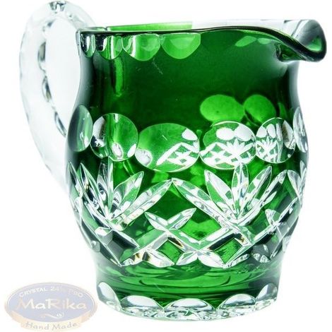 Brocca in cristallo color smeraldo da 100 ml, colore ananas