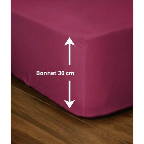 Spannbetttuch - LOVELY HOME - LH71612 - 140x190+30 cm - Fuchsia