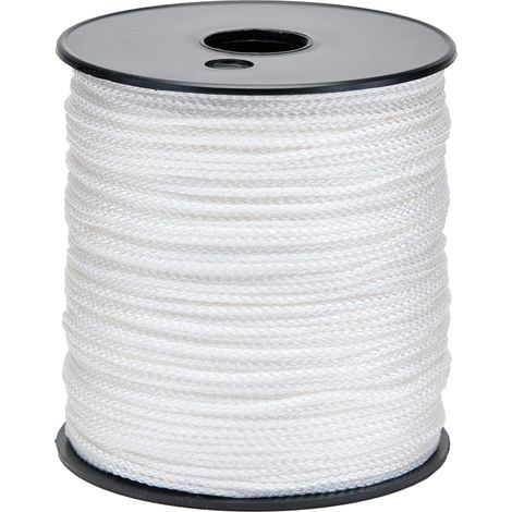 Flandria G411 - Corda intrecciata in polipropilene, diametro 2 mm, 200 m, colore: Bianco (1/5)