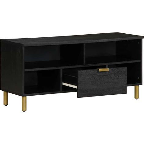 Maison Exclusive - Mobile Porta TV Nero 100x33x46 cm in Legno Multistrato (1/5)