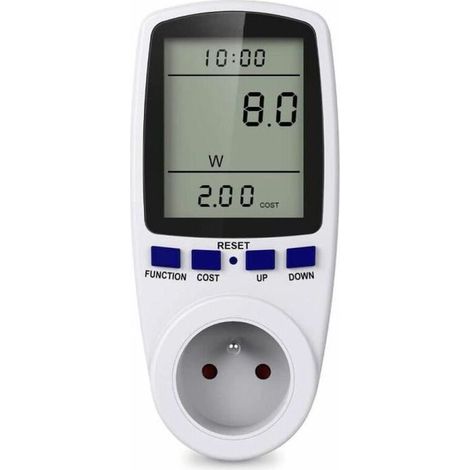 Prise Compteur d'énergie Numérique,Prise de Consommation Electrique Surveillance de l'énergie pour les Gros Appareils (1/4)