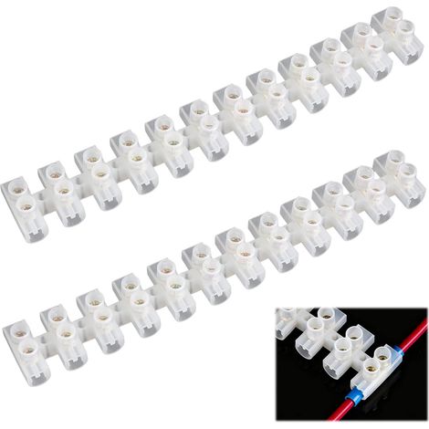 2Pcs Domino Electrique Transparentes, Sucre Electrique 30A 12 broches 400V Double Rangée, pour maison commerce l'industrie (1/5)