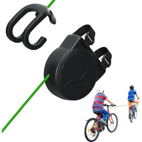 Noir,Parent-Enfant Corde de Traction Remorquage de Vélo Rétractable Tire Velo Enfant, Convient Aux Adultes Et Aux Enfants pour Toutes Sortes D'Accessoires de Remorquage de Bicyclettes en Plein Air